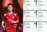 6 giao dịch liên tiếp vào 6 tài khoản khác nhau của cầu thủ Nguyễn Tiến Linh đang gây chú ý