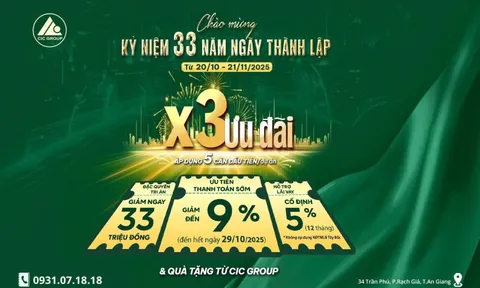 CIC Group kỷ niệm 33 năm ngày thành lập “Ưu đãi X3” dành cho khách hàng
