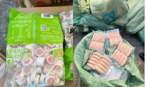 Bắt “ông trùm” chuyên thu mua thực phẩm đóng gói trôi nổi ở Quảng Ninh: 3.790 kg xúc xích, chả mực, tôm hùm, ốc đỏ chờ tuồn ra thị trường Tết