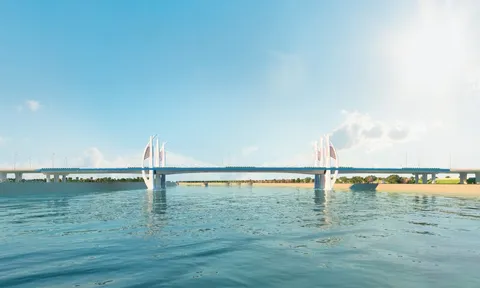 Hình hài cầu vượt sông Lạch Tray hơn 2.000 tỷ đồng sau 13 tháng thi công