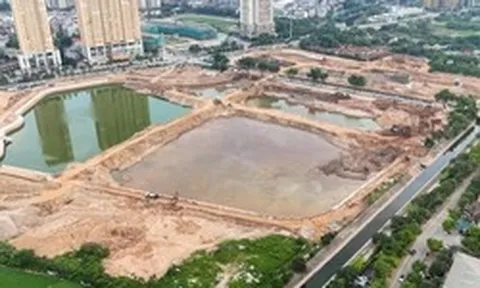 Loạt hồ điều hòa ở Hà Nội dần lộ diện trước mùa mưa