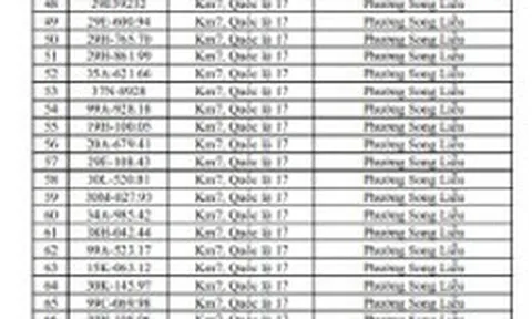 Danh sách mới nhất 541 chủ phương tiện vi phạm phải nộp phạt nguội theo Nghị định 168  tháng 7/2026