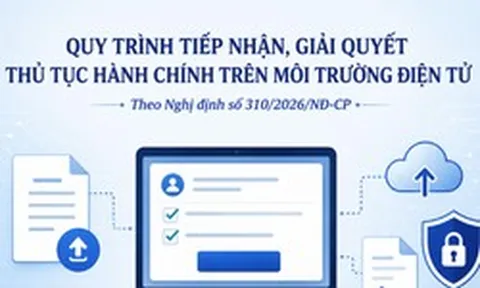 Infographic: Quy trình tiếp nhận, giải quyết thủ tục hành chính trực tuyến theo quy định mới