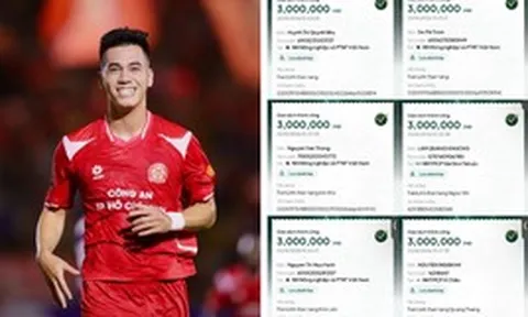 6 giao dịch liên tiếp vào 6 tài khoản khác nhau của cầu thủ Nguyễn Tiến Linh đang gây chú ý