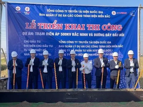 Triển khai thi công dự án trạm biến áp 500 kV Bắc Ninh và đường dây đấu nối