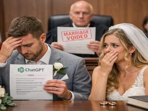 Nhờ ChatGPT soạn lời thề nguyện trong đám cưới, cặp đôi bị toà án hủy hôn