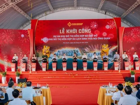 Sun Group khởi công 2 khu đô thị APEC 2027 tại Phú Quốc, tổng vốn đầu tư gần 70.000 tỷ đồng