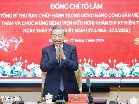 Phát biểu của Tổng Bí thư Tô Lâm nhân dịp thăm, chúc mừng Bệnh viện Hữu Nghị