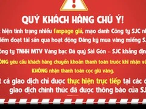 Nhiều công ty vàng - bạc vừa có thông báo quan trọng