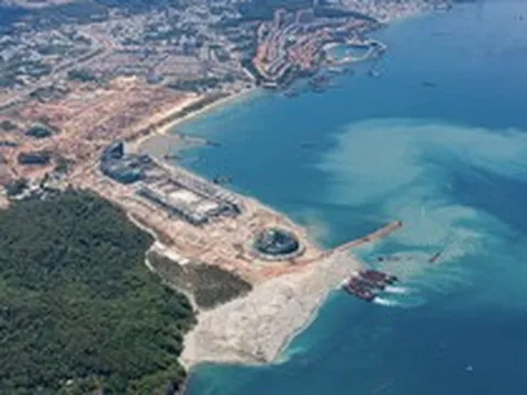 Diện mạo Trung tâm Hội nghị APEC ở Phú Quốc dần lộ diện sau 10 tháng thi công