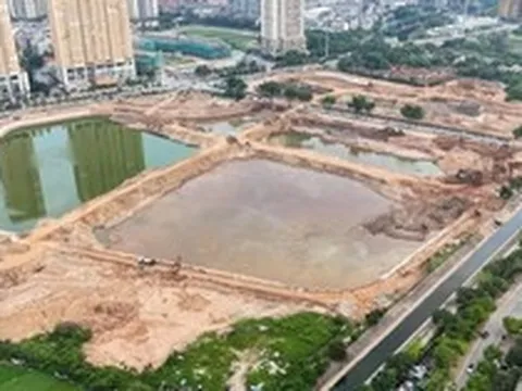 Loạt hồ điều hòa ở Hà Nội dần lộ diện trước mùa mưa