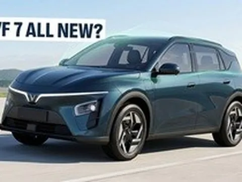 Lộ hình ảnh SUV VinFast mới lạ: Mặt trước như VF 7 nhưng dáng khác, ca-pô gân guốc hơn, tay nắm cửa mới, mâm như MPV 7