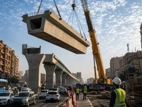 Phát hiện nhiều 'quái vật bê tông' nặng 100 tấn liên tục xuất hiện giữa thủ đô 10 triệu dân, thực hiện nhiệm vụ nâng đỡ công trình trị giá 5,5 tỷ USD